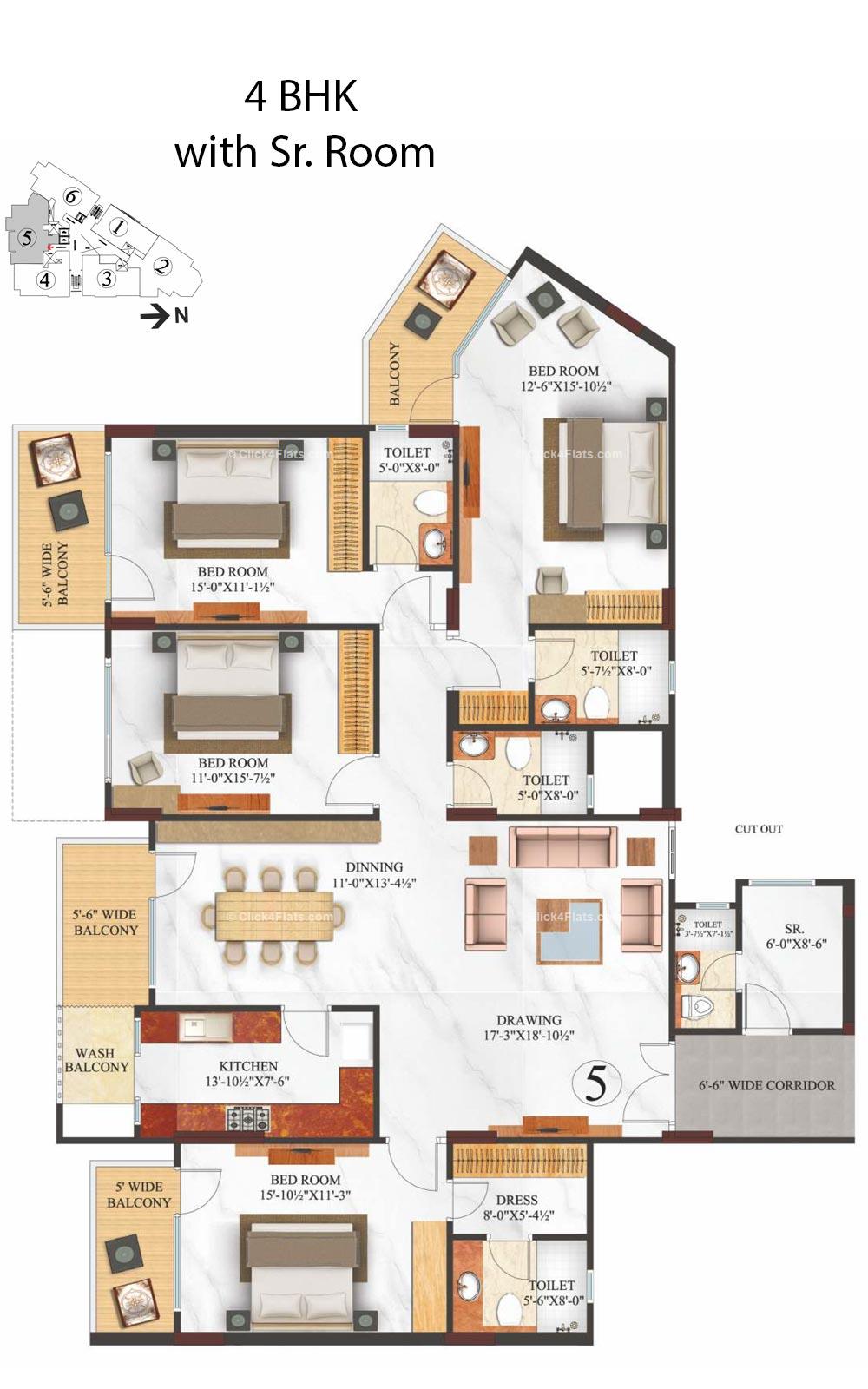 Arabella 4 BHK 