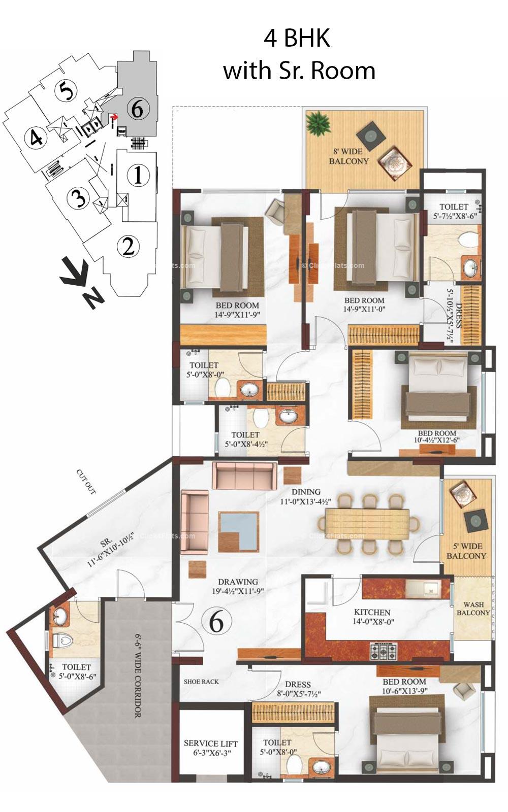 Arabella 3 BHK 