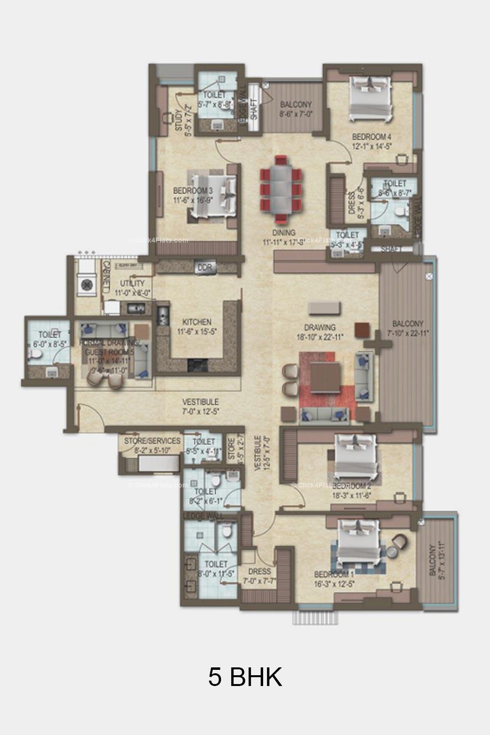 Argus 5 BHK 