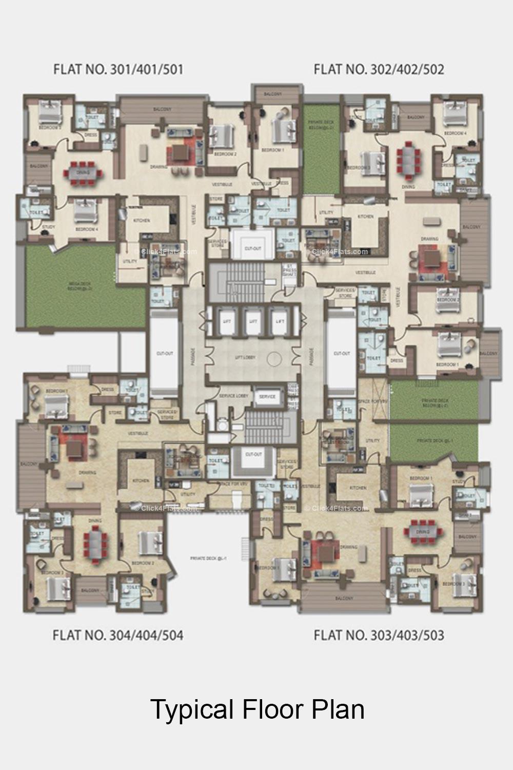 Argus Typical Floor Plan (1st to 5th Floor)