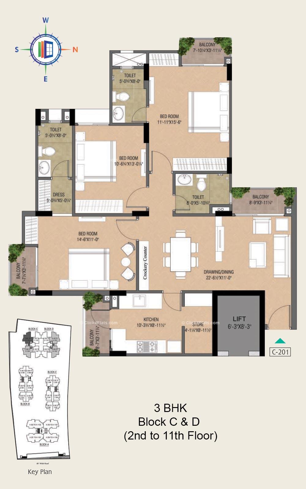 Trimurty Ariana 3 BHK 