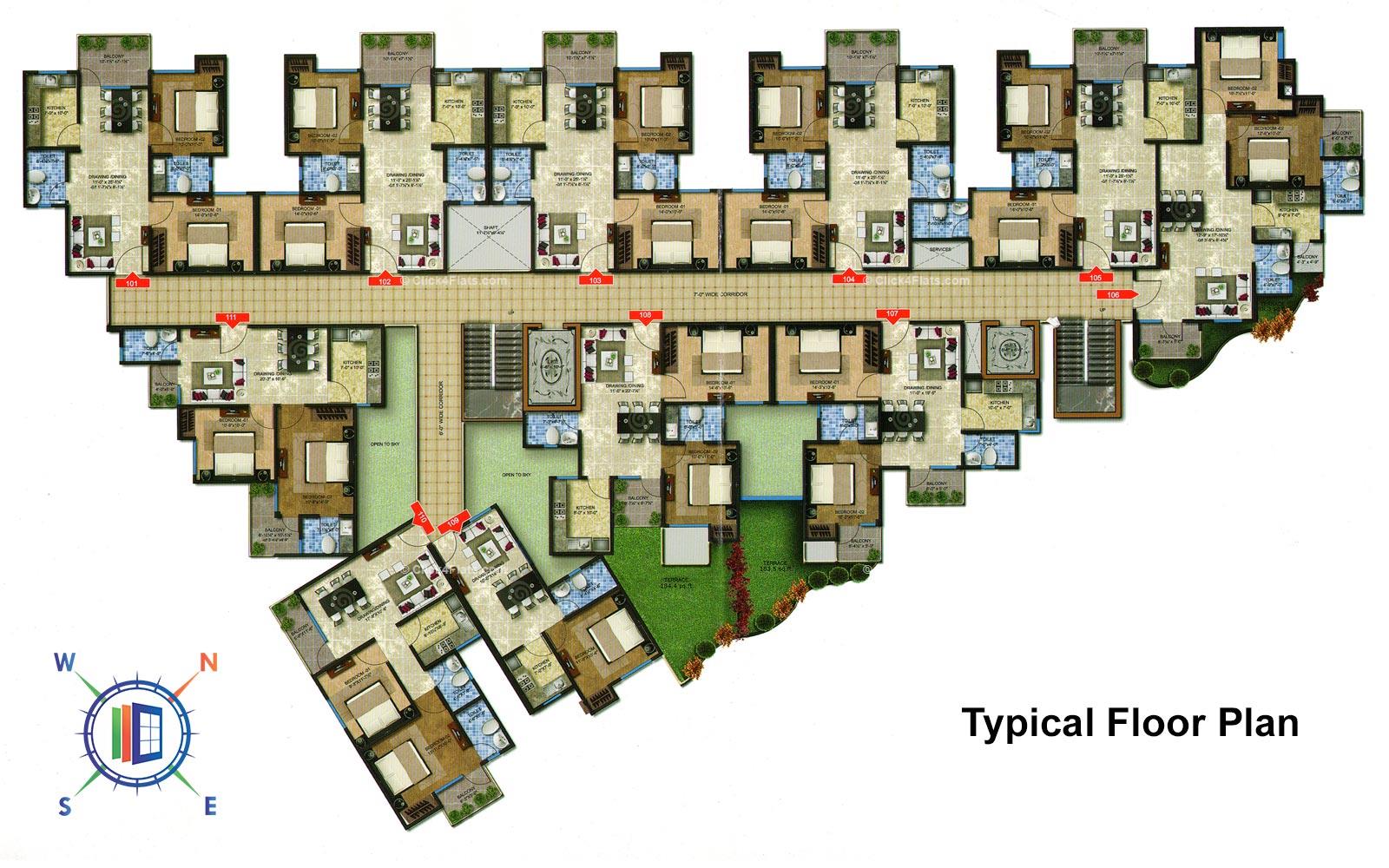 Avana Typical Floor Plan