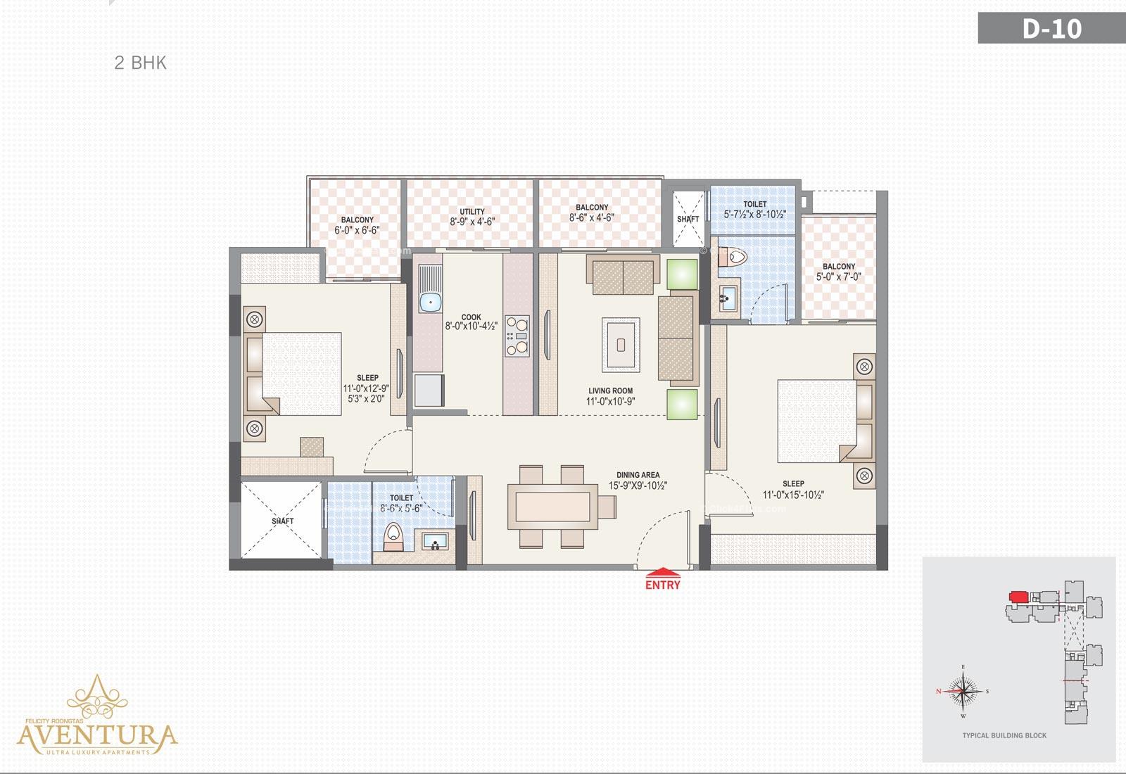 Felicity Roongtas Aventura 2 BHK 