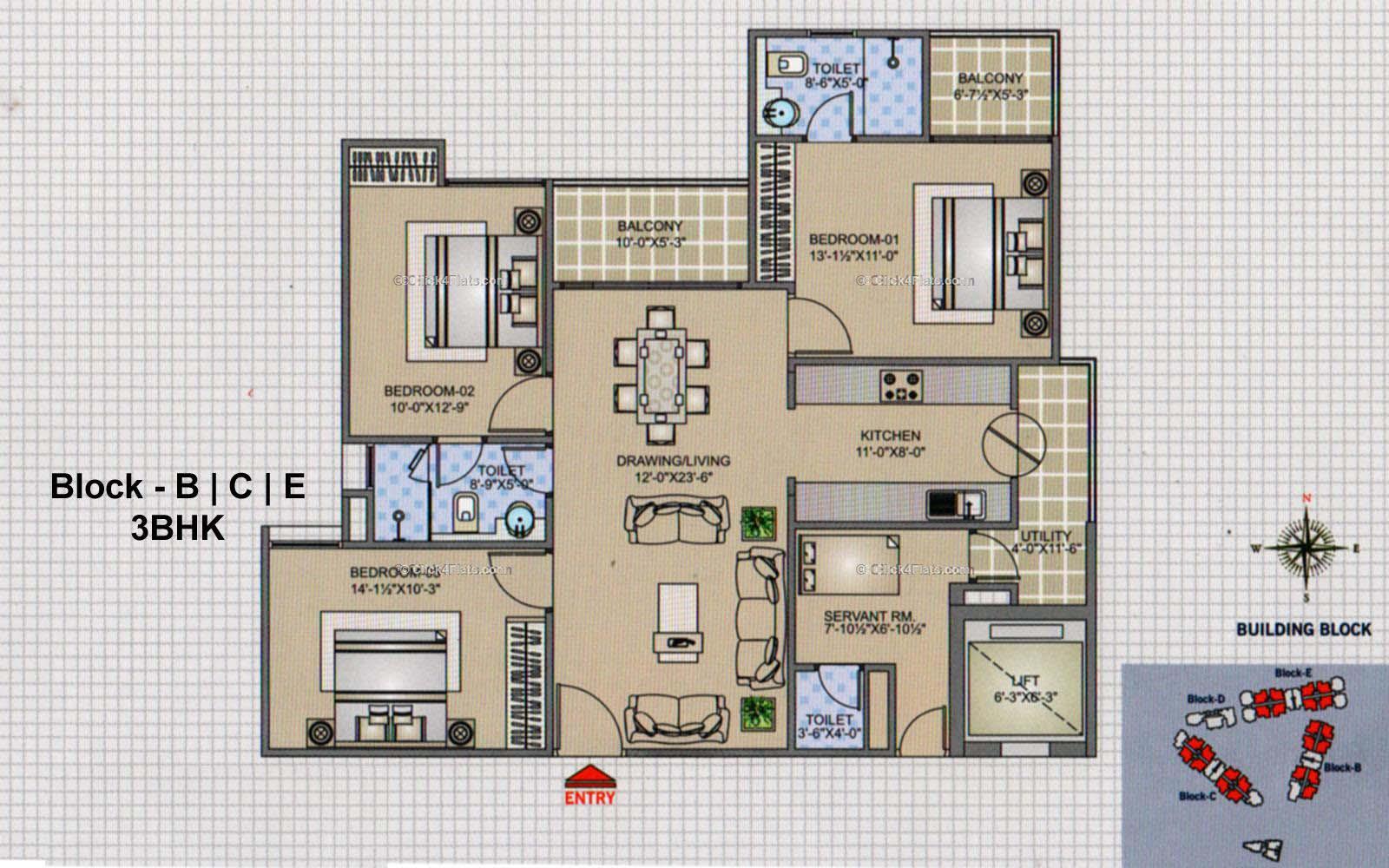 Park Regency 3 BHK 