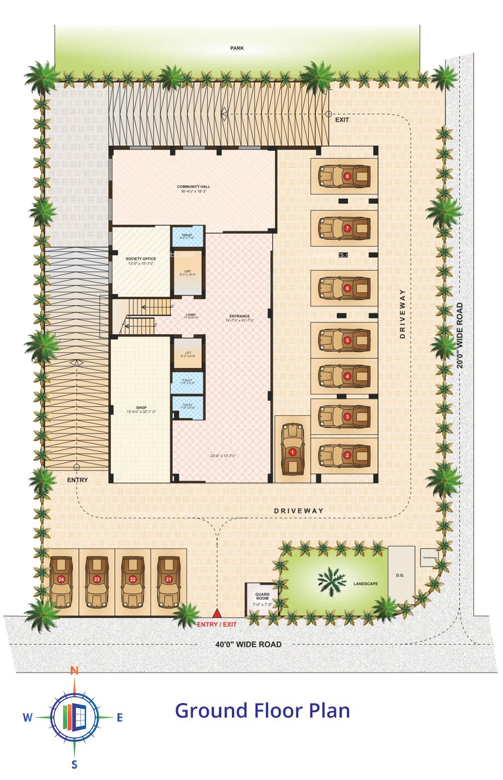 Laxmi Niwas Pearl Bellazio Ground Floor Plan