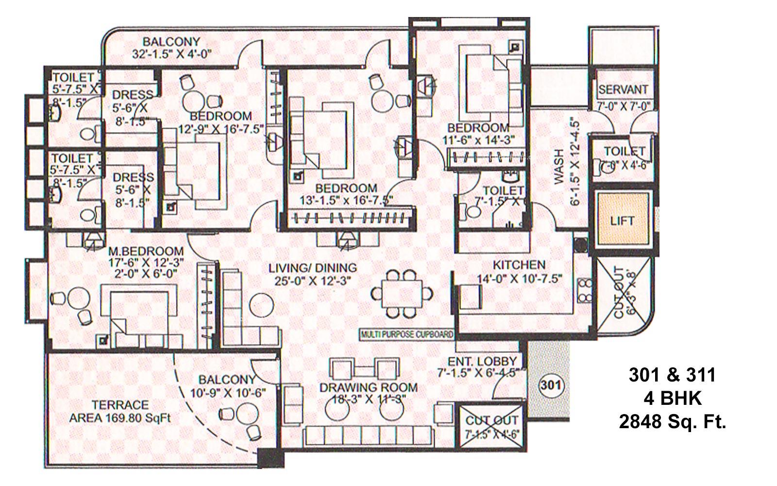 City Pulse 4 BHK 