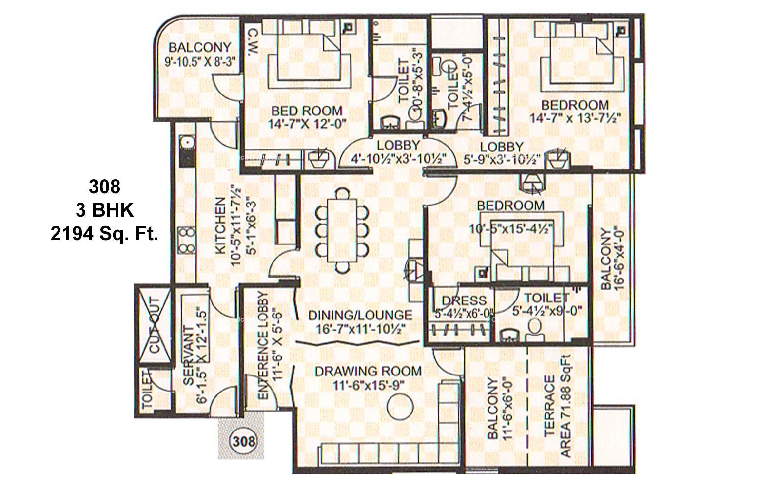 City Pulse 3 BHK 