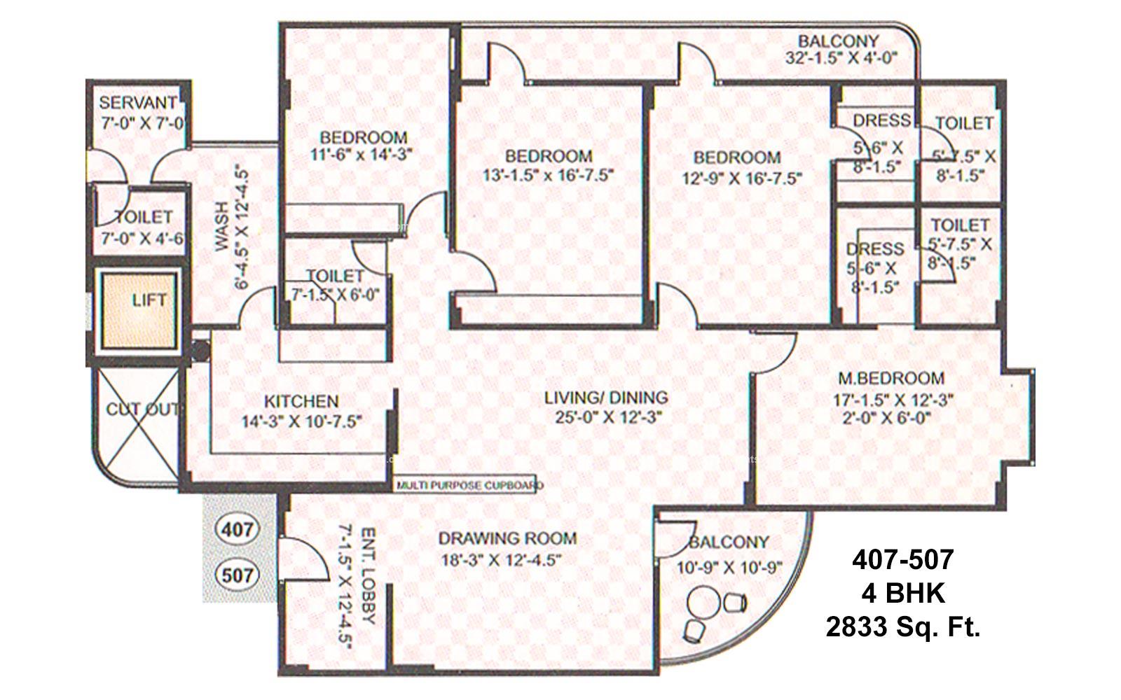 City Pulse 4 BHK 