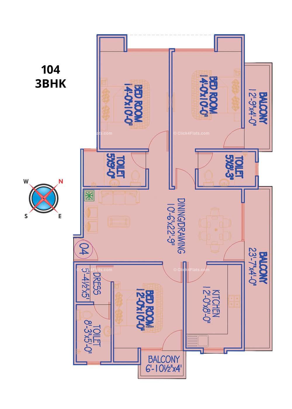 Aastha Classique 3 BHK 