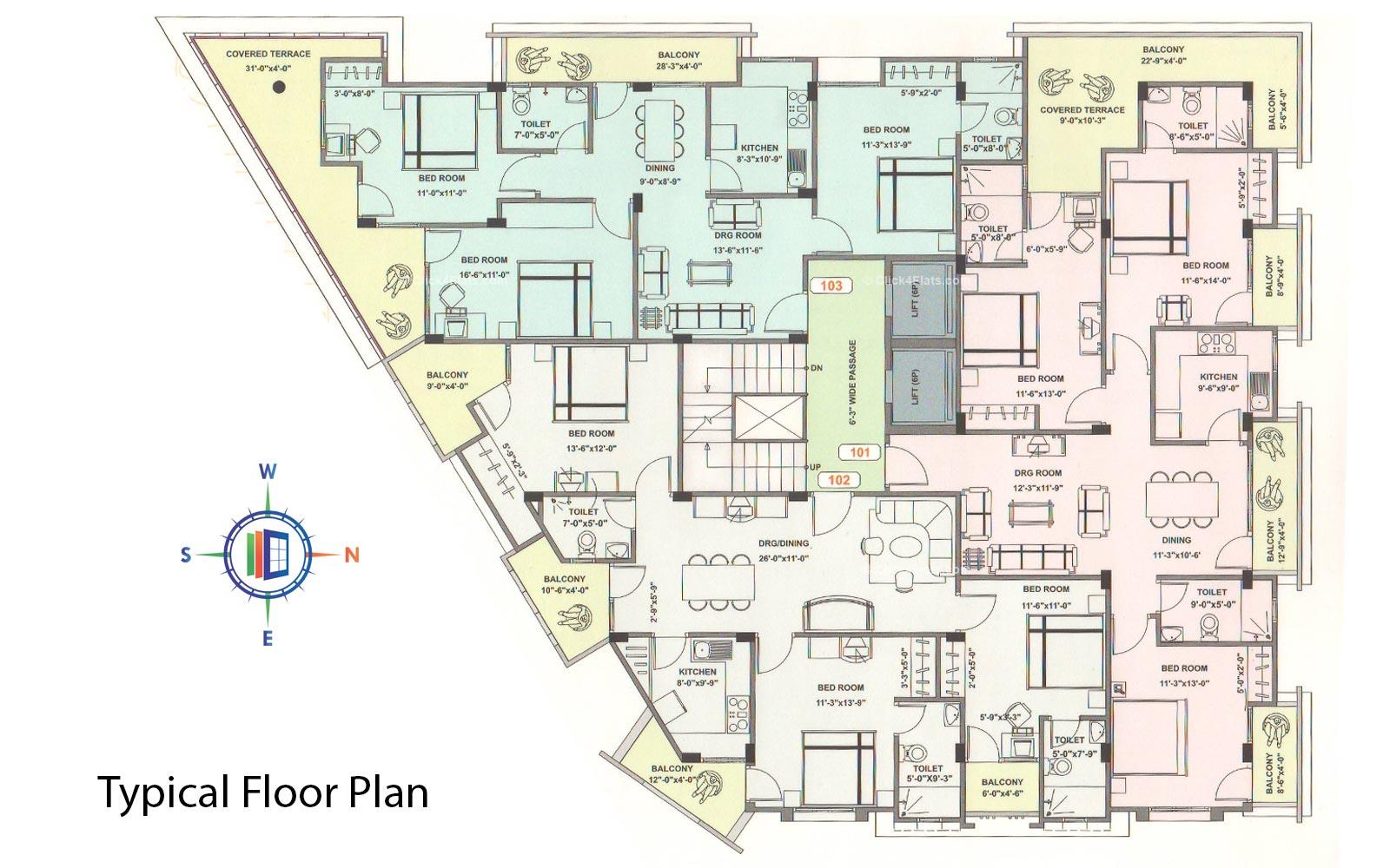 Coral Castle Typical Floor Plan