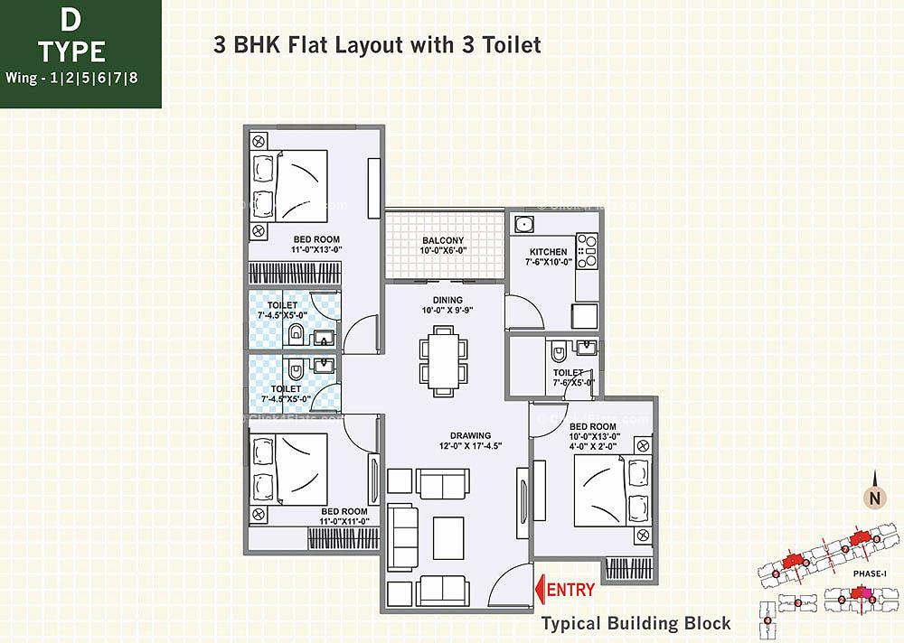 Hyde Park 3 BHK 