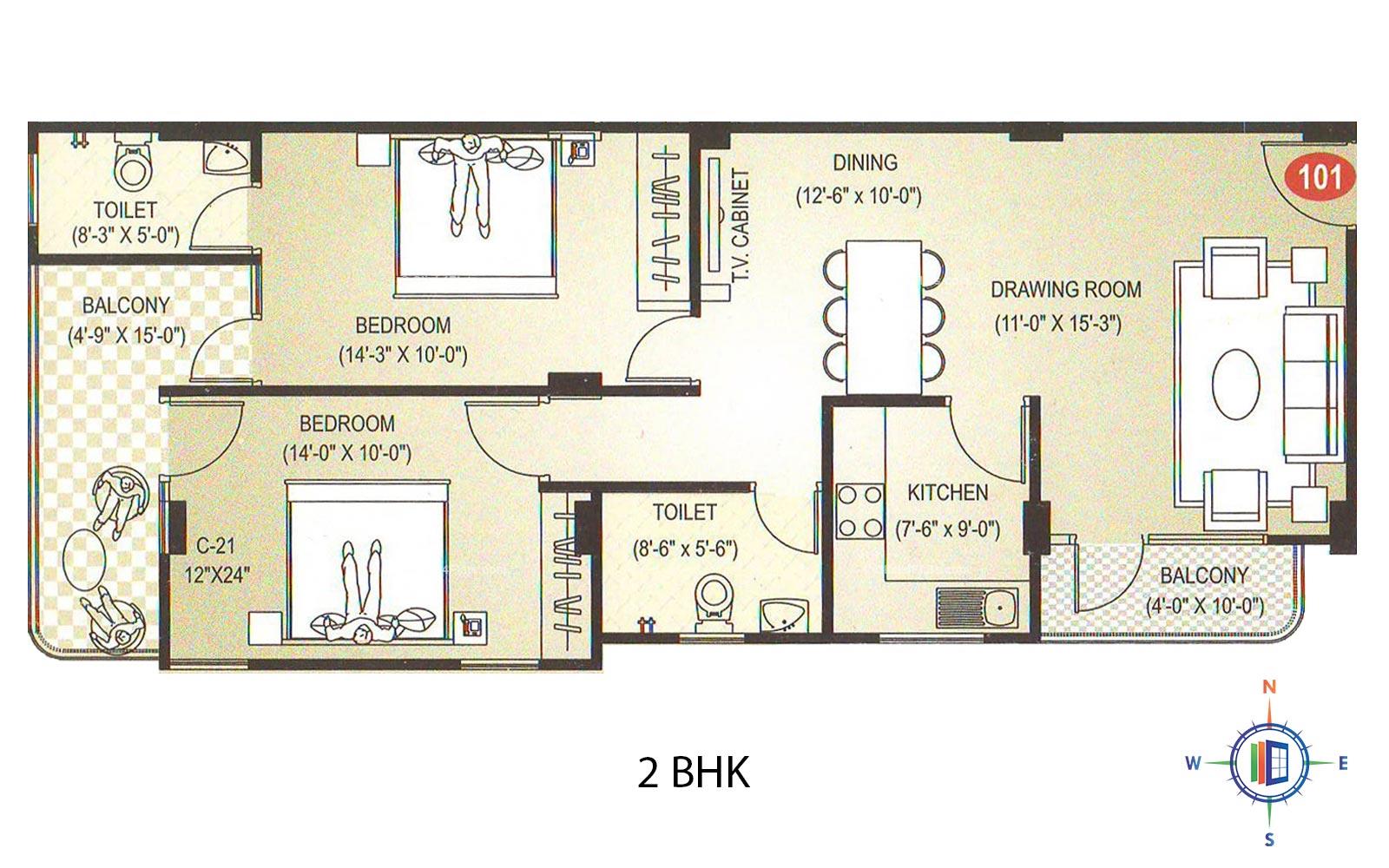 Diamond Residency 2 BHK 