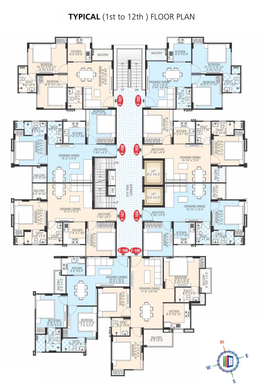 Dream Avenue Typical Floor Plan