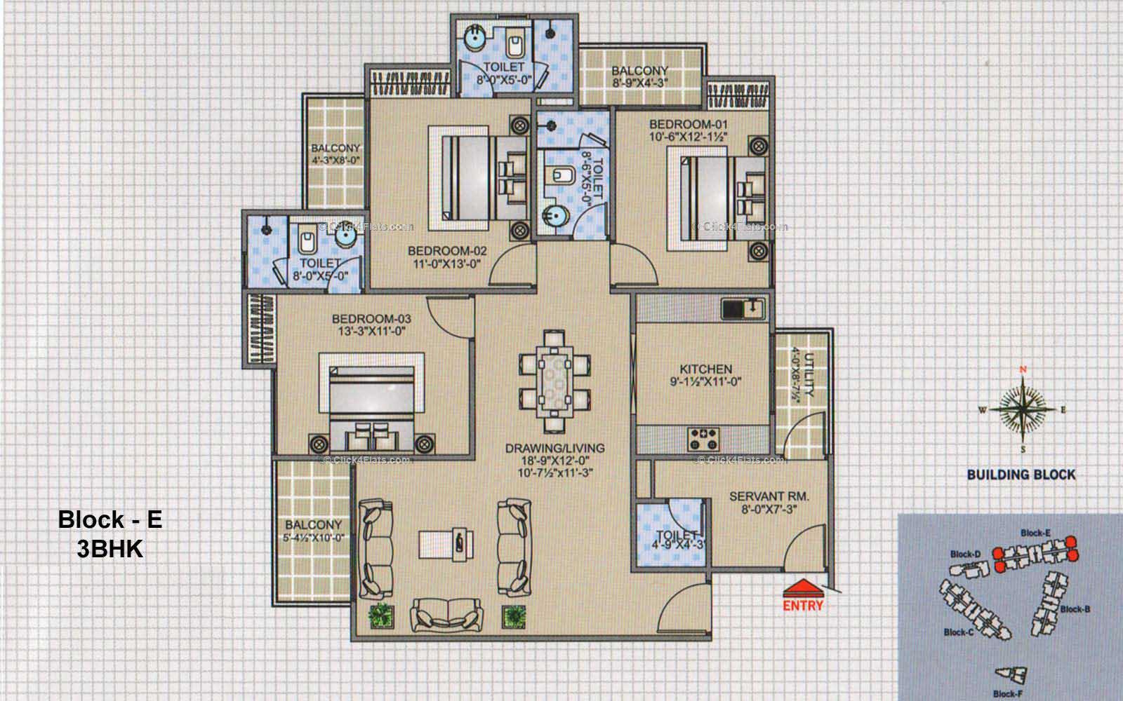 Park Regency 3 BHK 