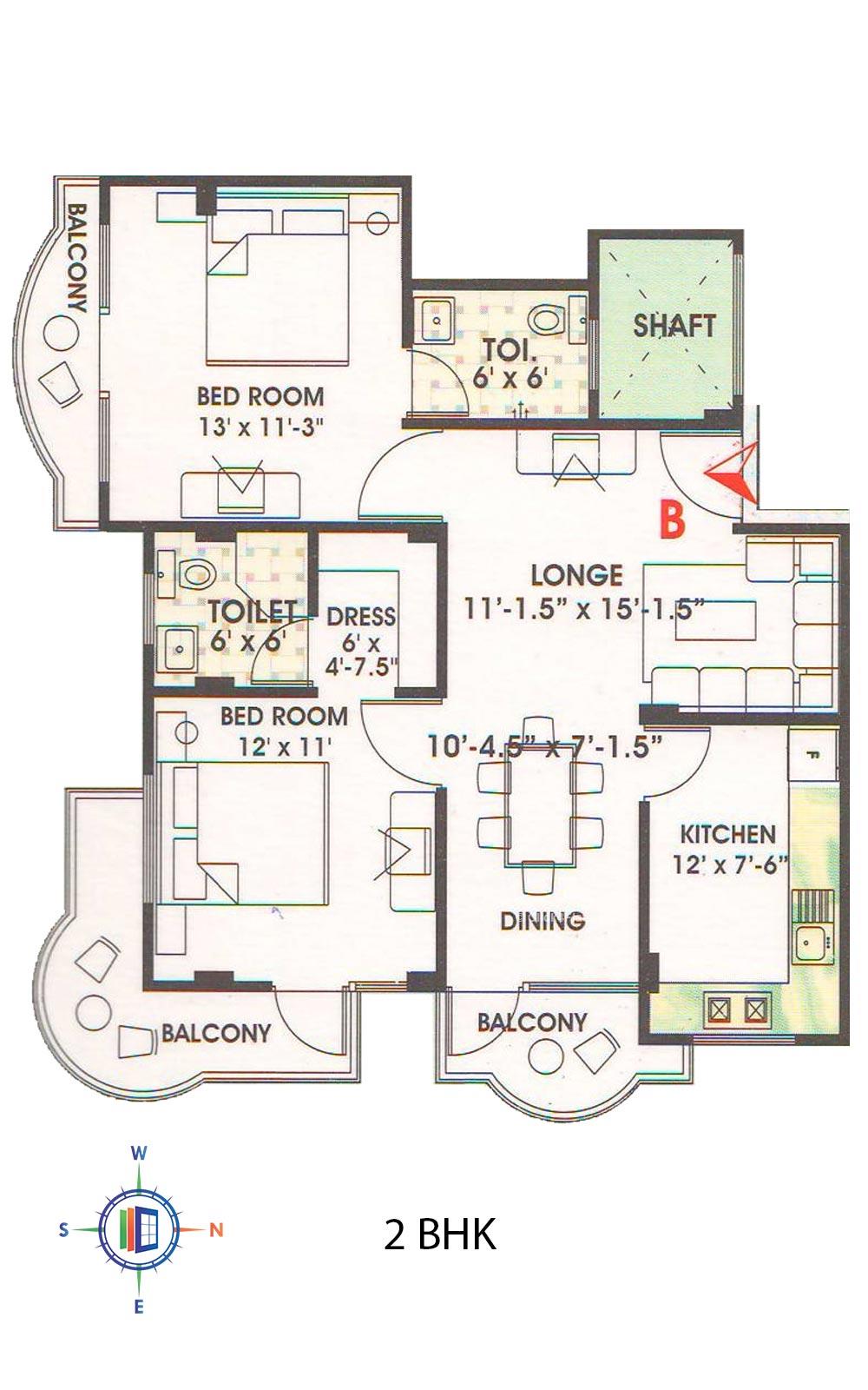 Embassy Park 2 BHK 