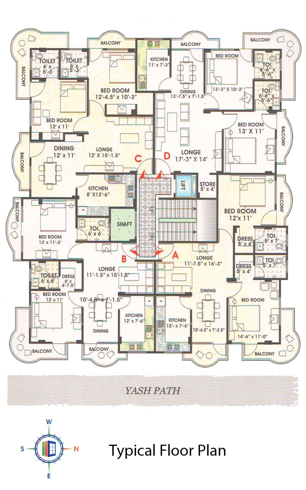 Embassy Park Typical Floor Plan