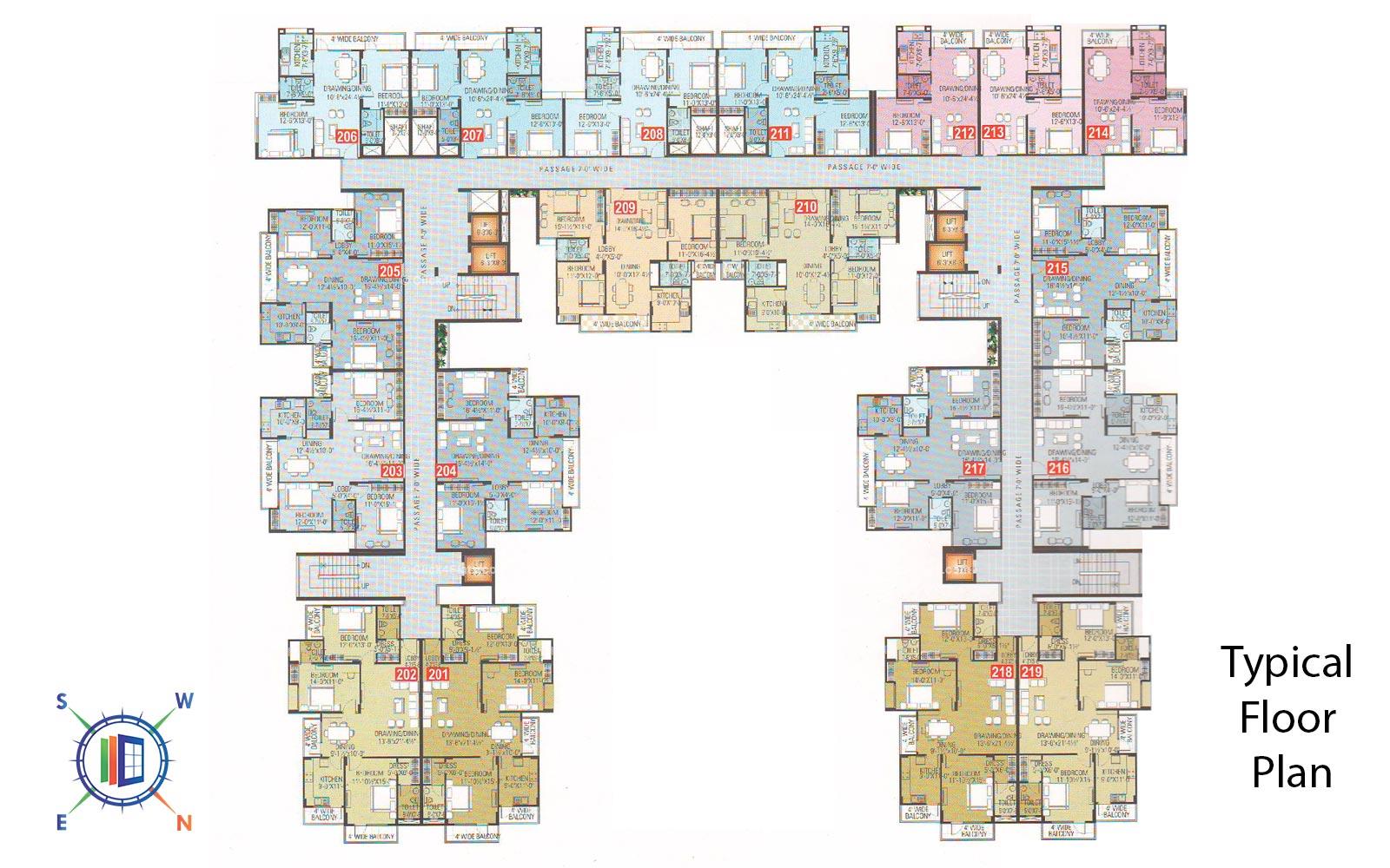 Euro Exotica Typical Floor Plan