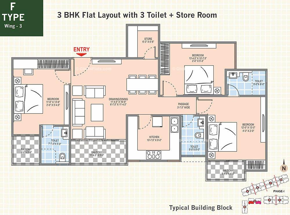 Hyde Park 3 BHK 