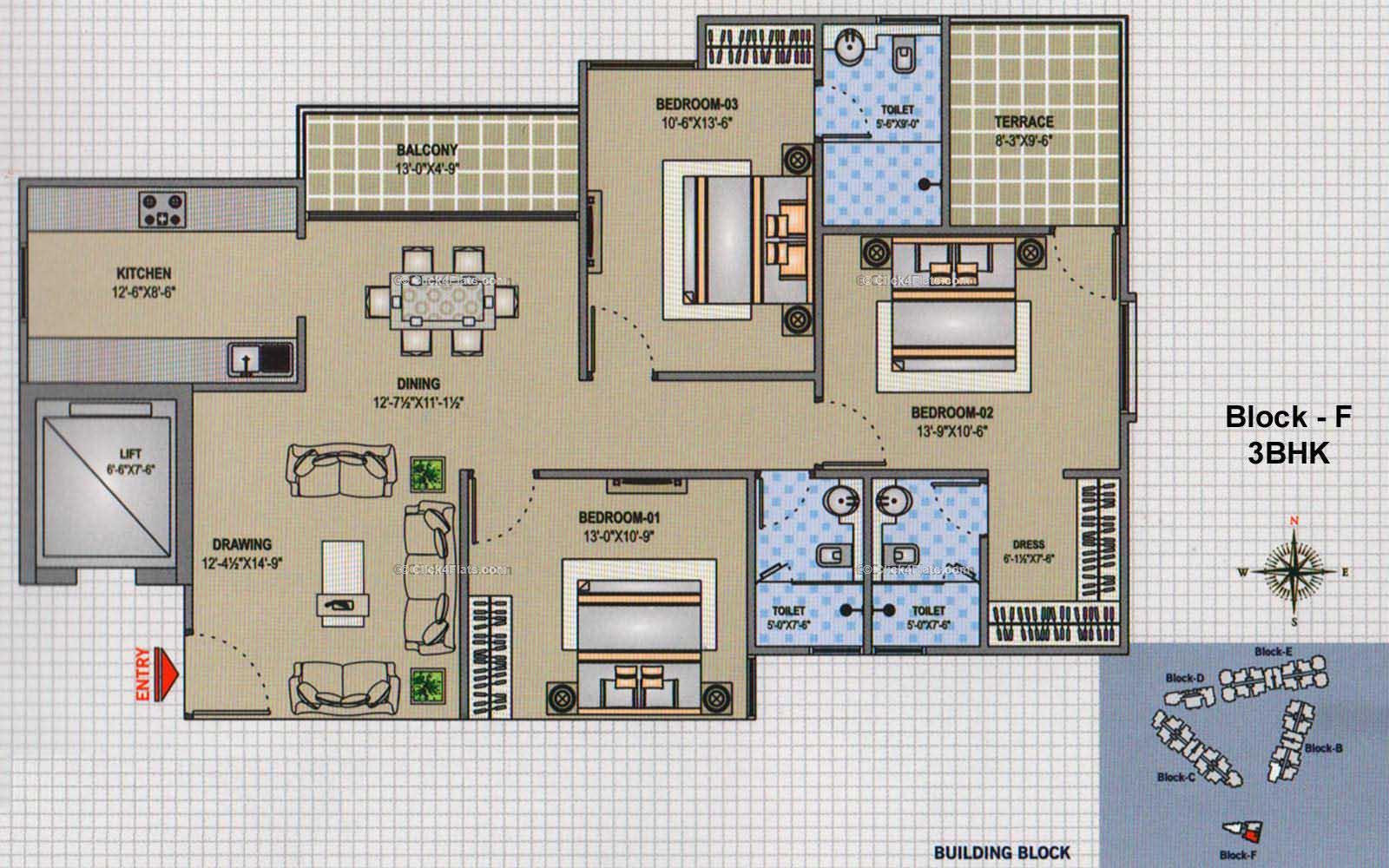 Park Regency 3 BHK 