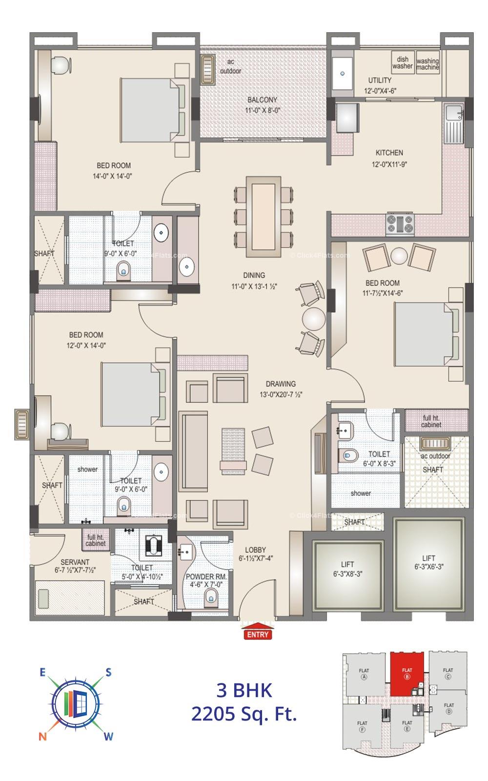 Felicity Solitaire 3 BHK 