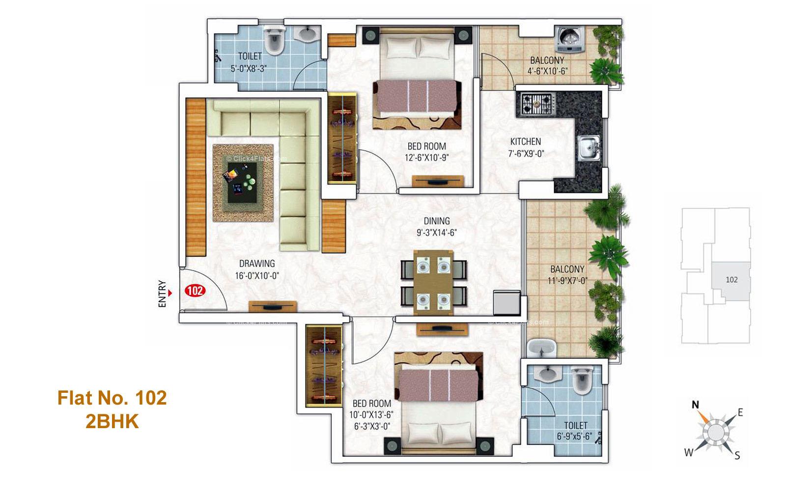 Royal Florence 2 BHK 