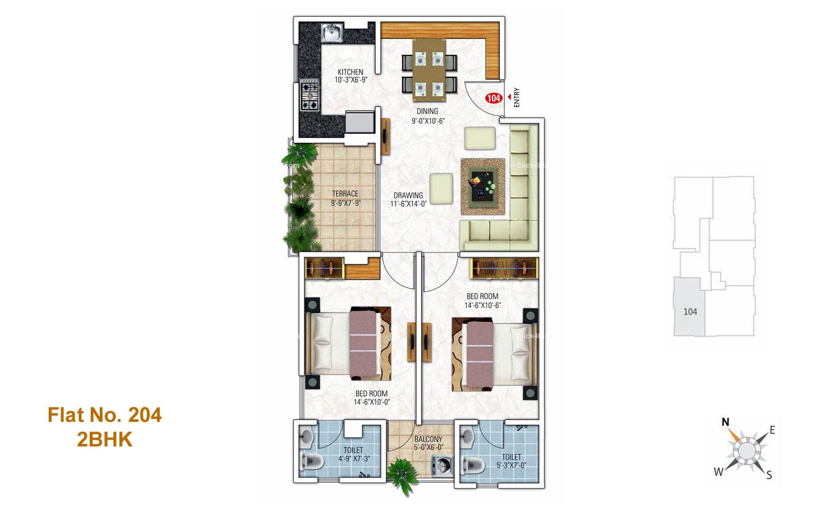 Royal Florence 2 BHK 