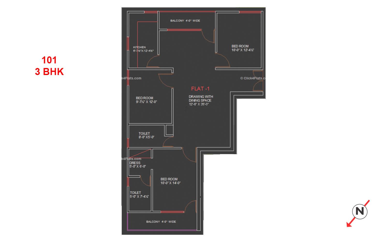SNG Floreat 3 BHK 