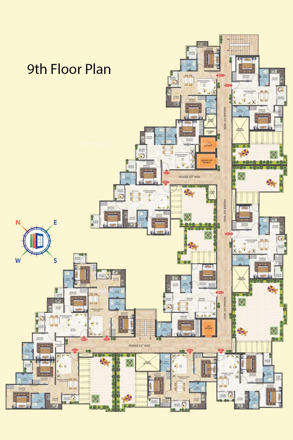 Gokul Vatika 9th Floor Plan