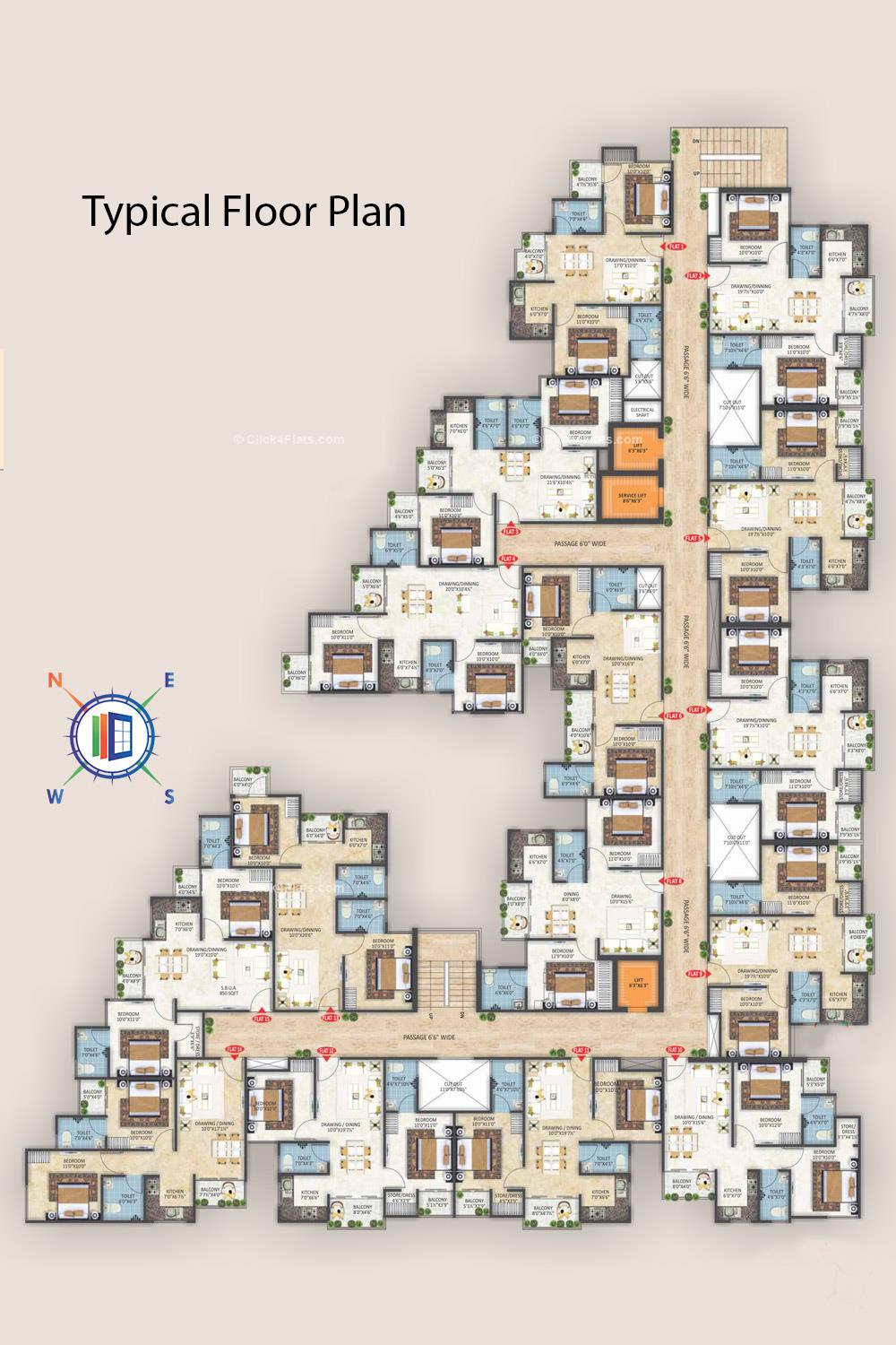 Gokul Vatika Typical Floor Plan