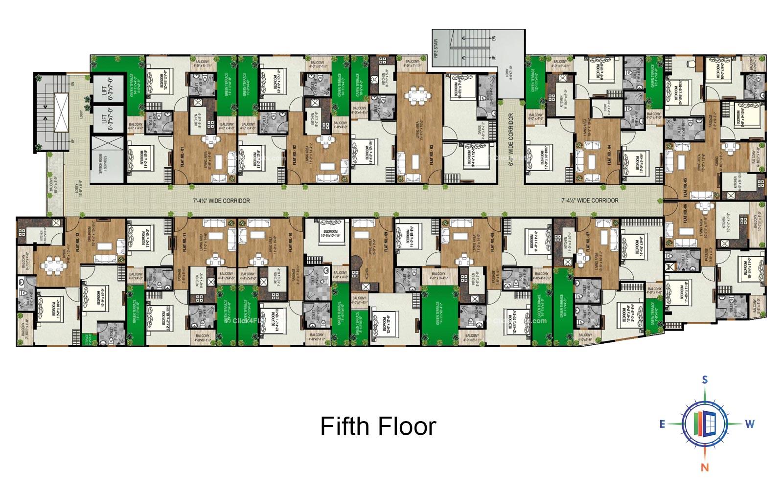 Golden Leaf Fifth Floor Plan