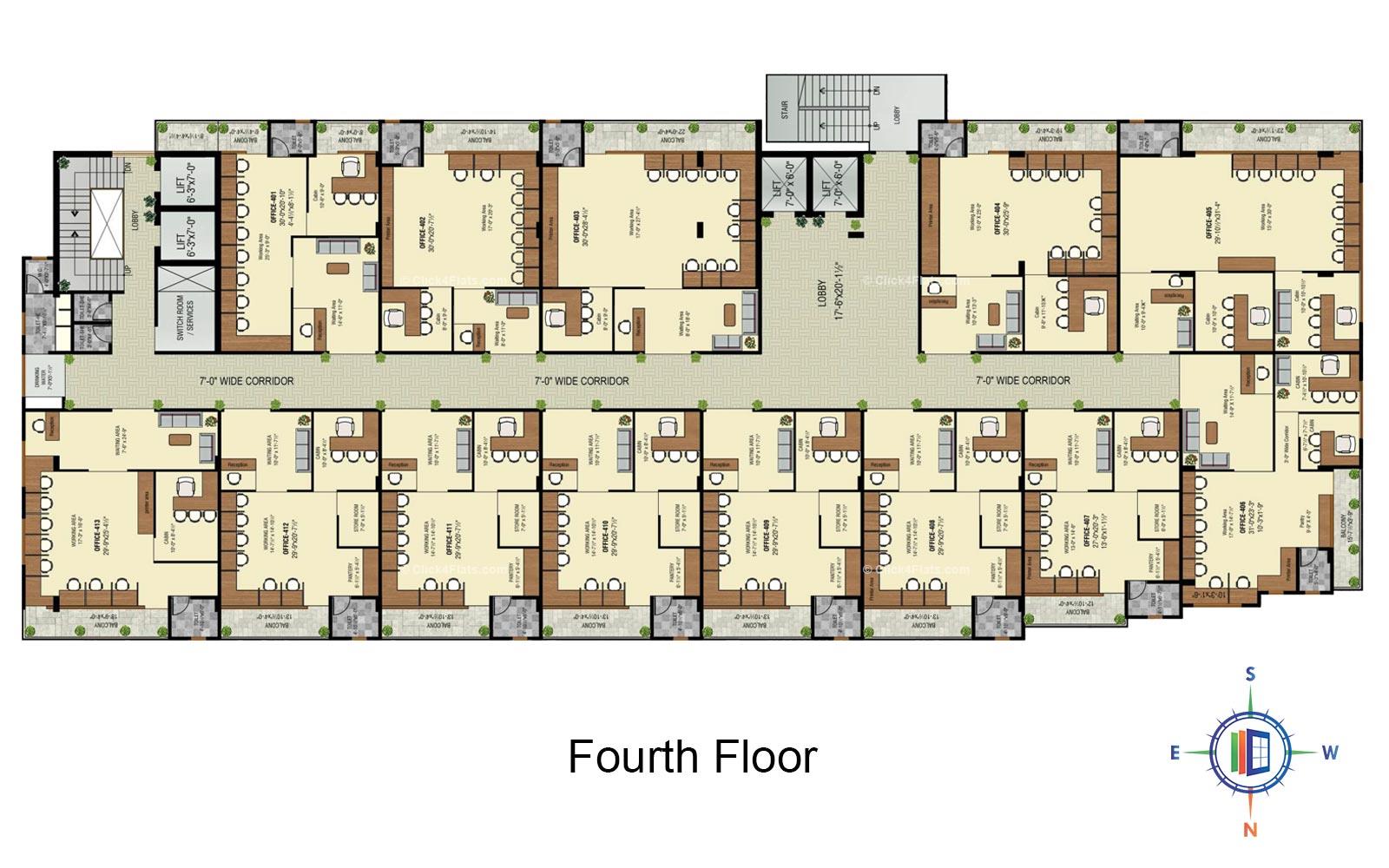 Golden Leaf Fourth Floor Plan