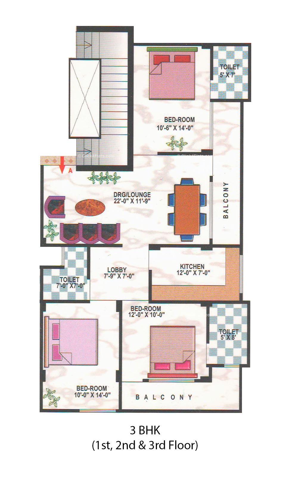 Golden Palace 3 BHK 