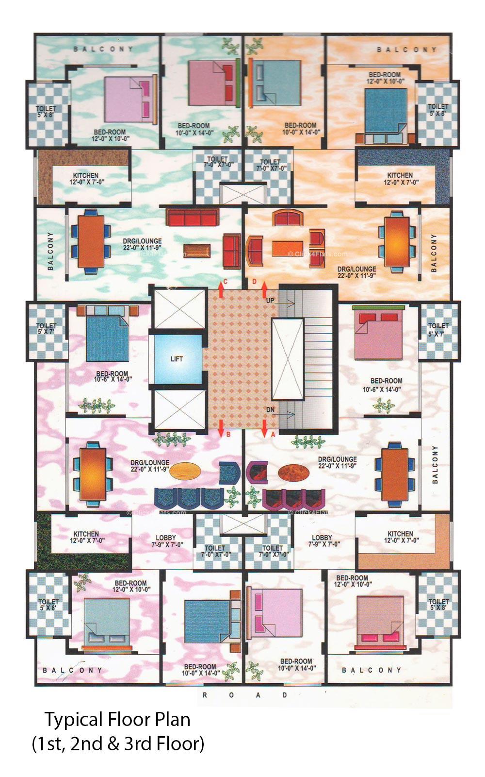 Golden Palace Typical Floor Plan