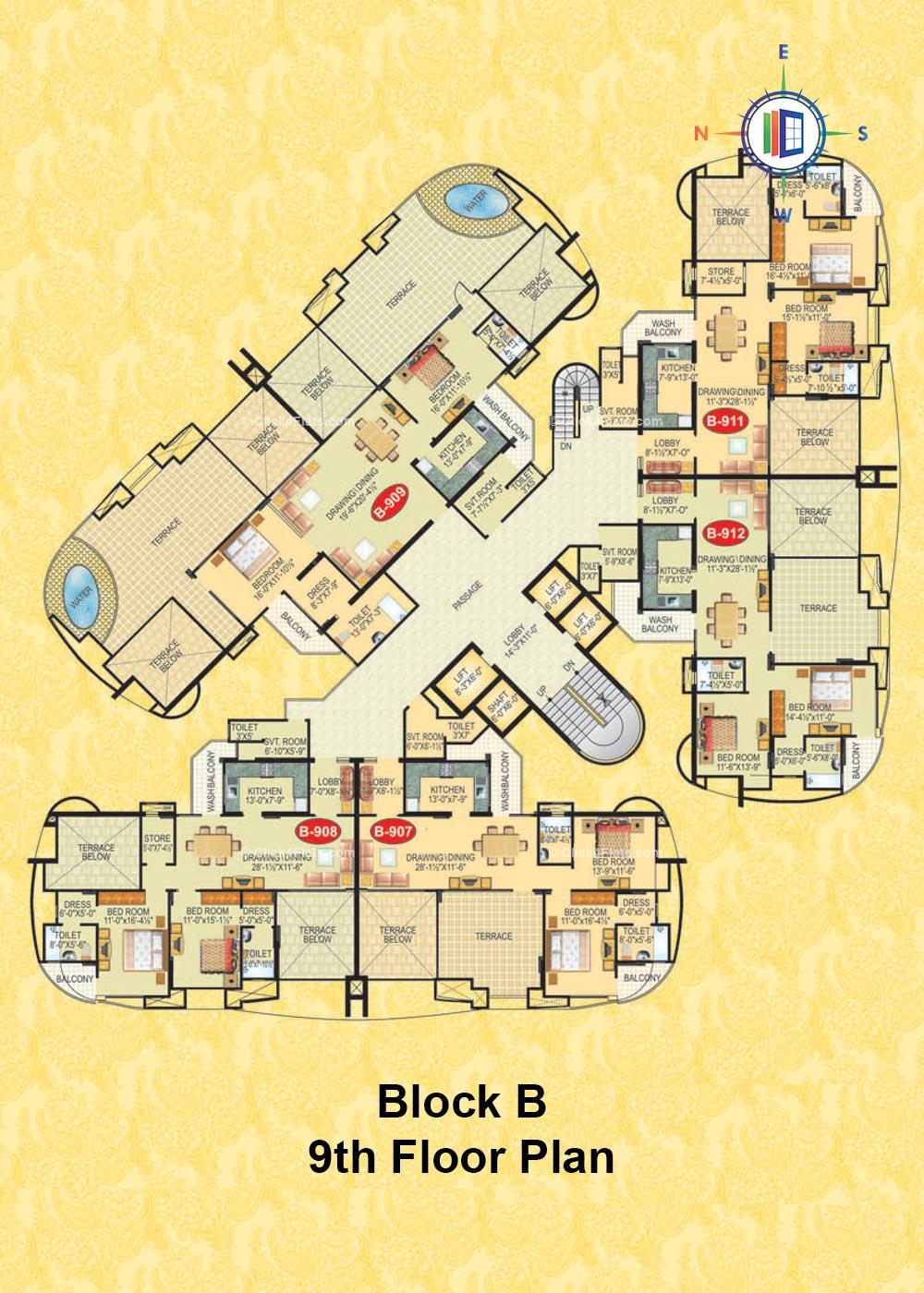 The Grand Geejgarh 9th Floor Plan (Block B)