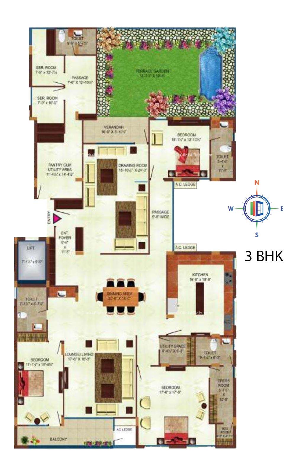 Gulmohar 3 BHK 