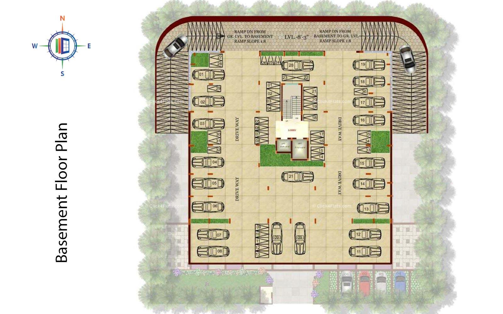 Gulmohar Basement Floor Plan