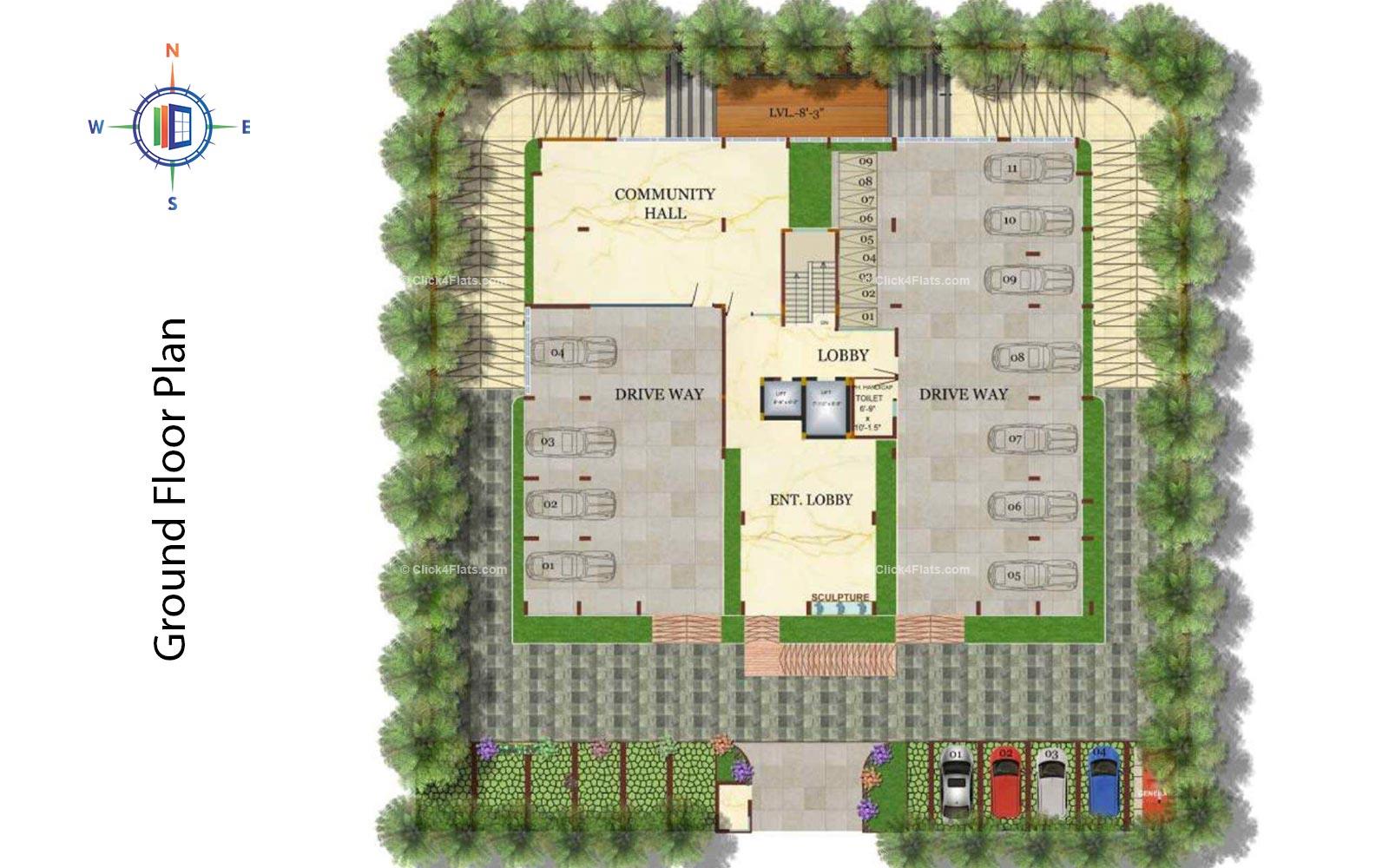 Gulmohar Ground Floor Plan