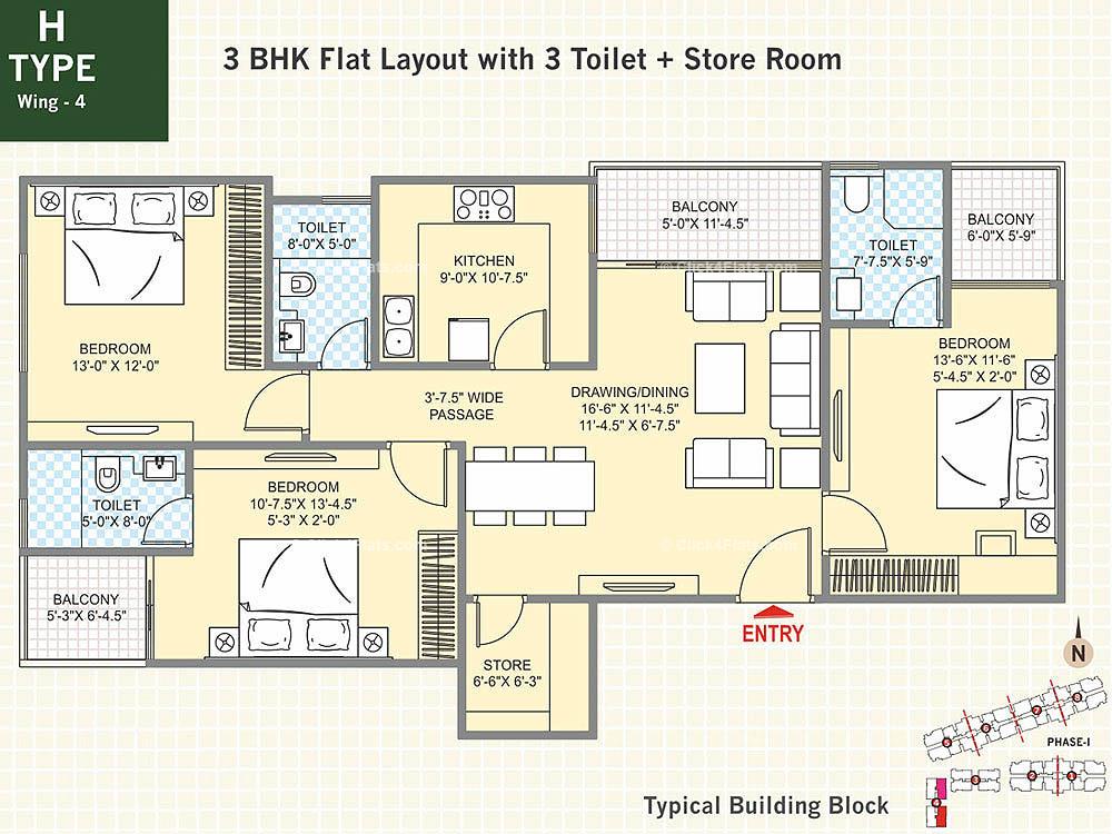 Hyde Park 3 BHK 