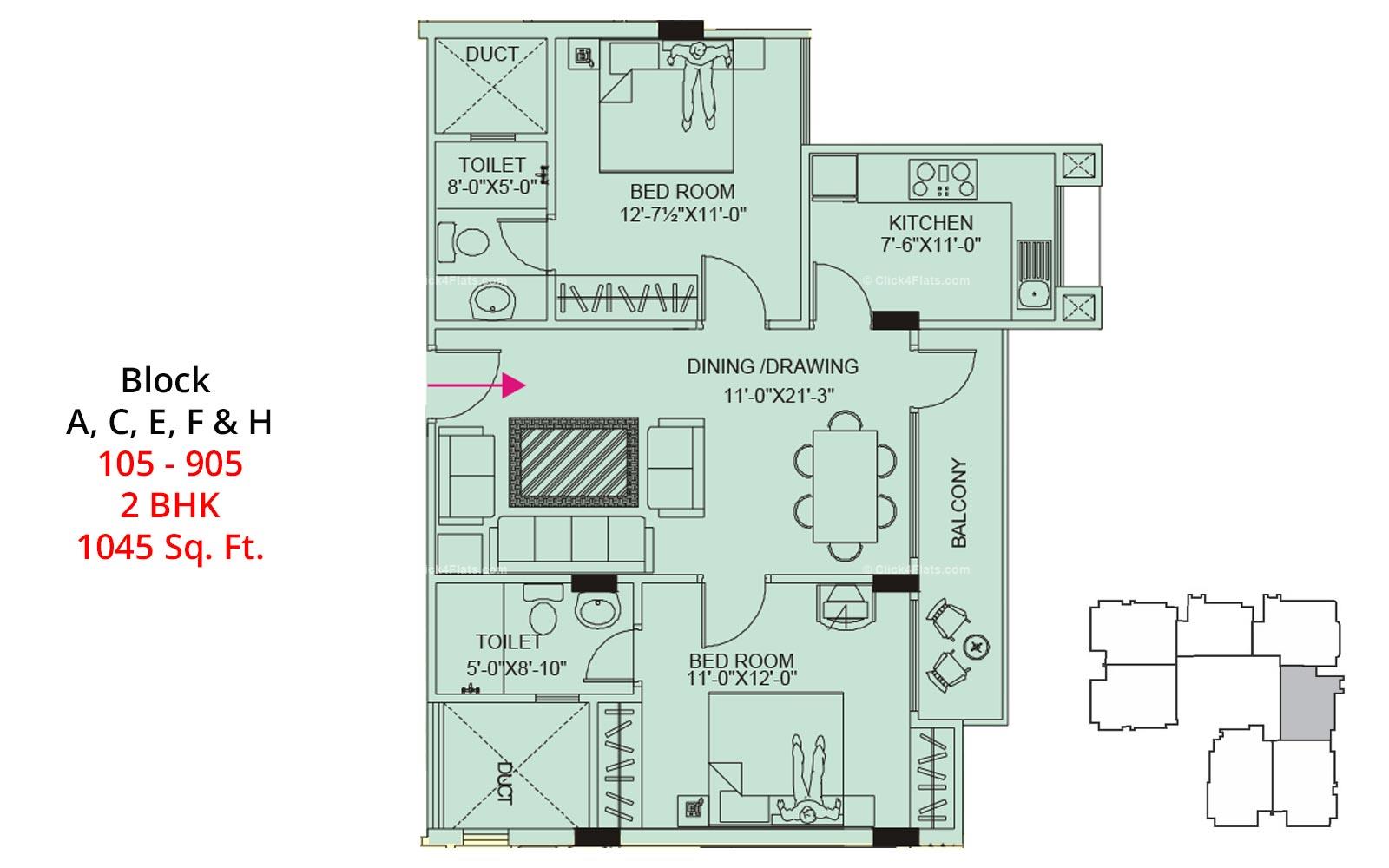 Hanging Gardens 2 BHK 