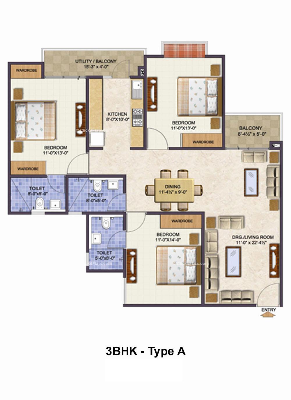 Samriddhi Seven Heaven 3 BHK 