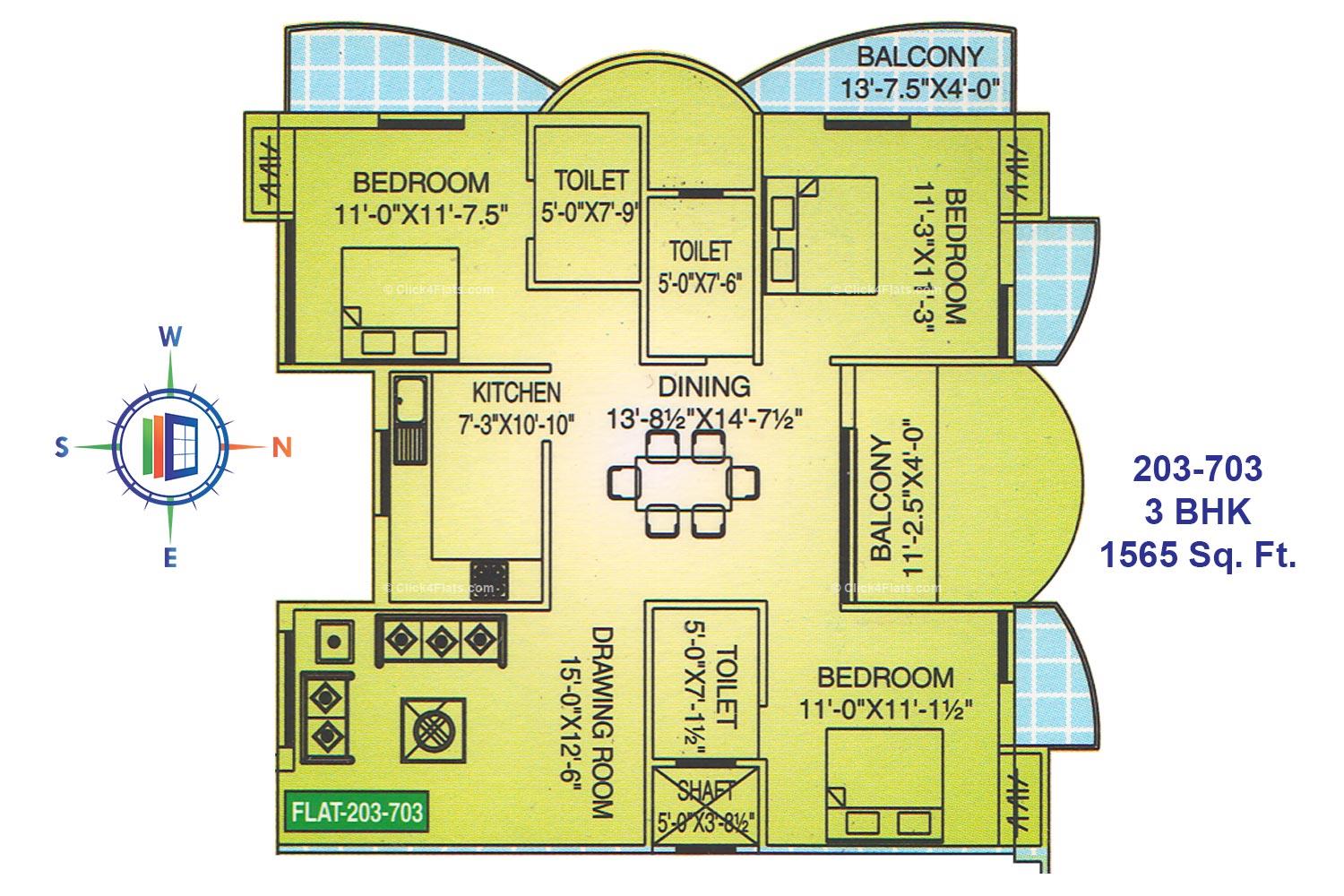 Heavens Garden 3 BHK 