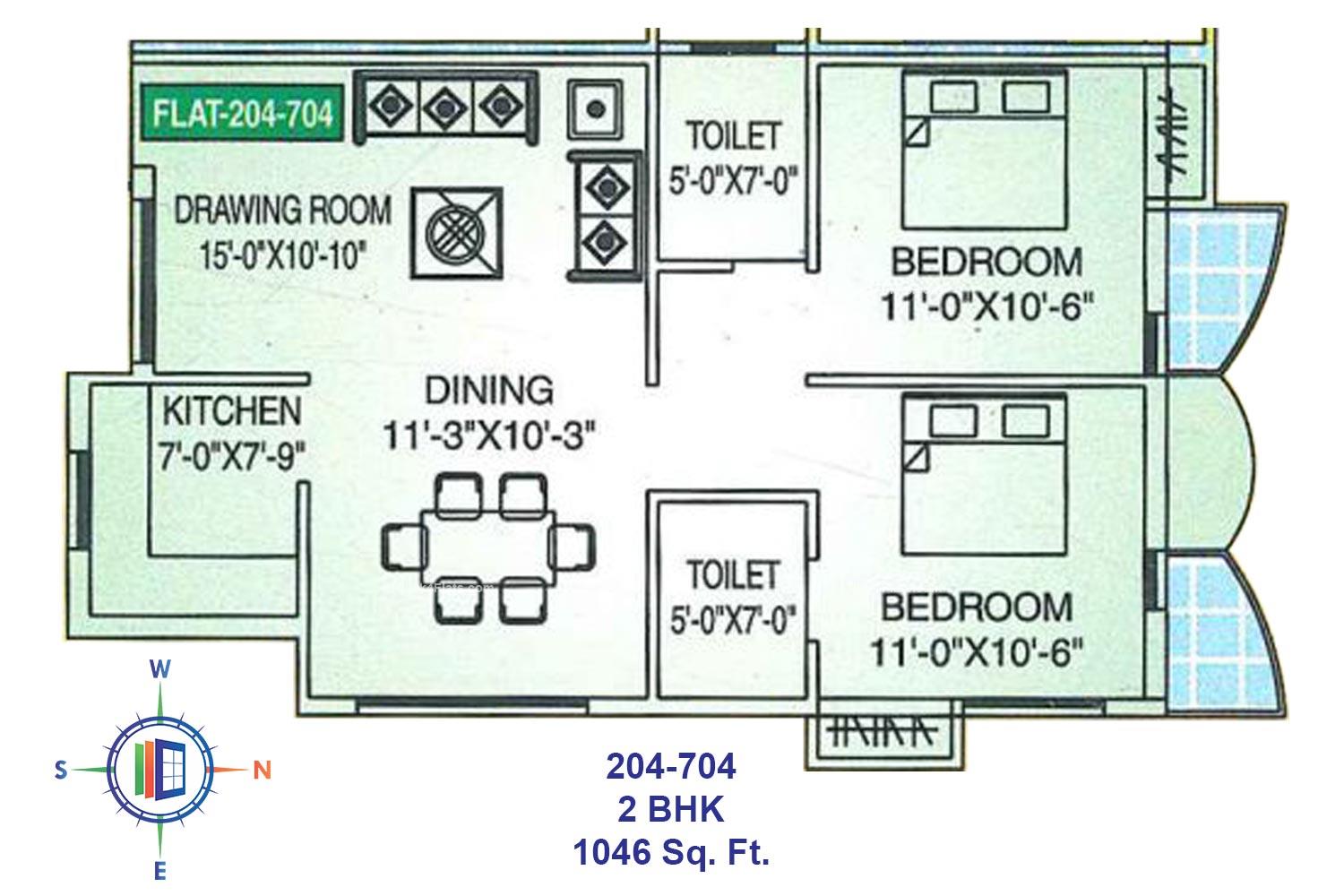 Heavens Garden 2 BHK 