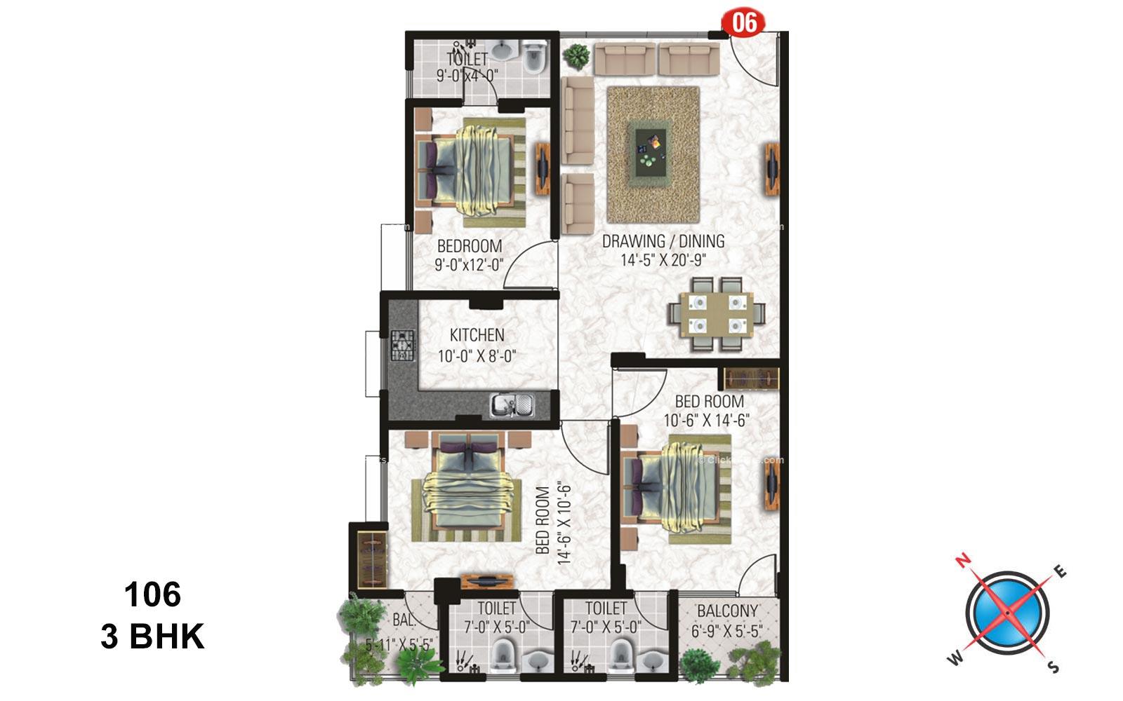 Vardhman Horizon 3 BHK 