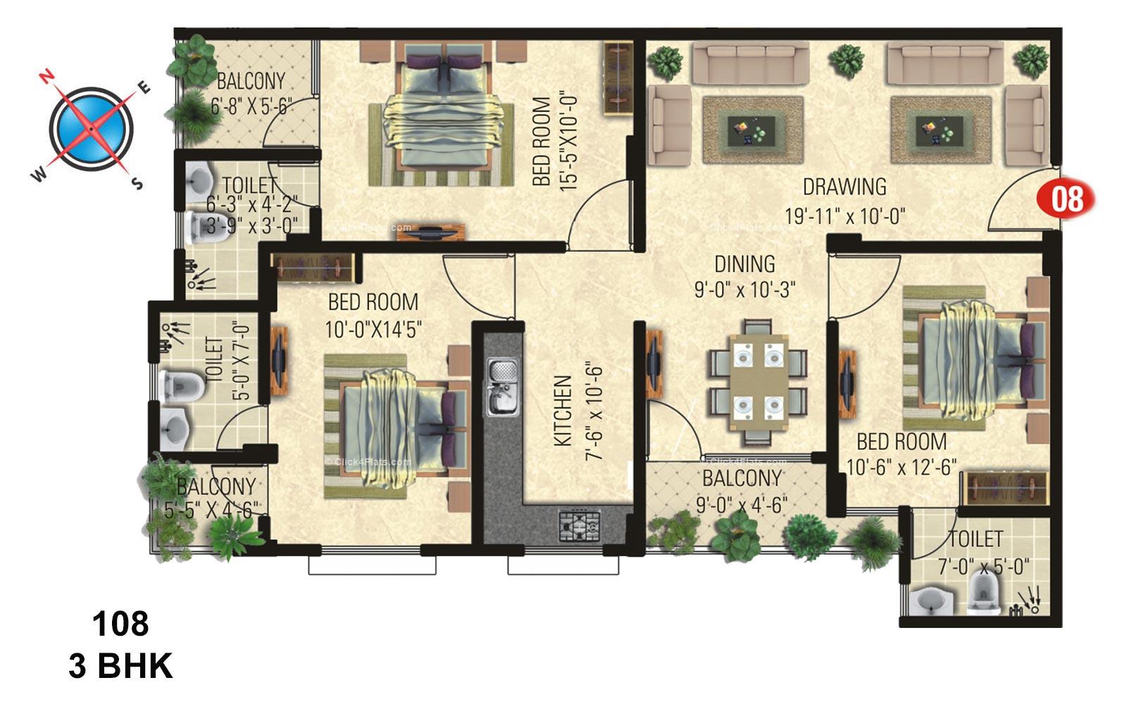 Vardhman Horizon 3 BHK 