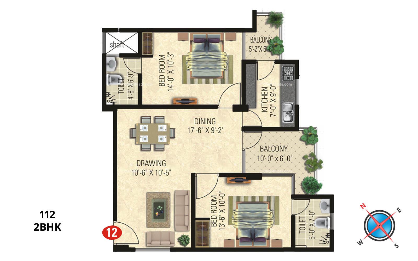 Vardhman Horizon 2 BHK 