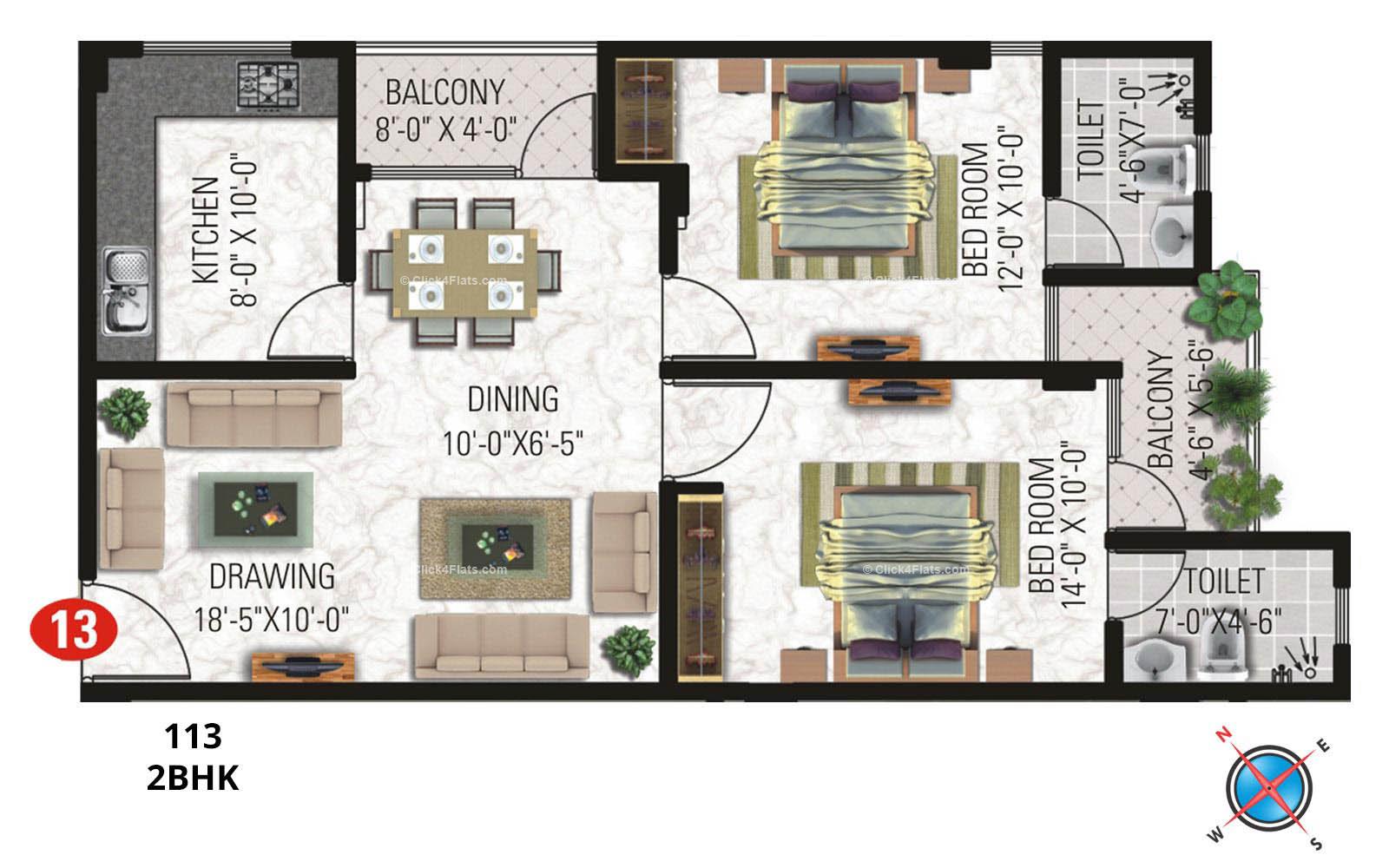 Vardhman Horizon 2 BHK 