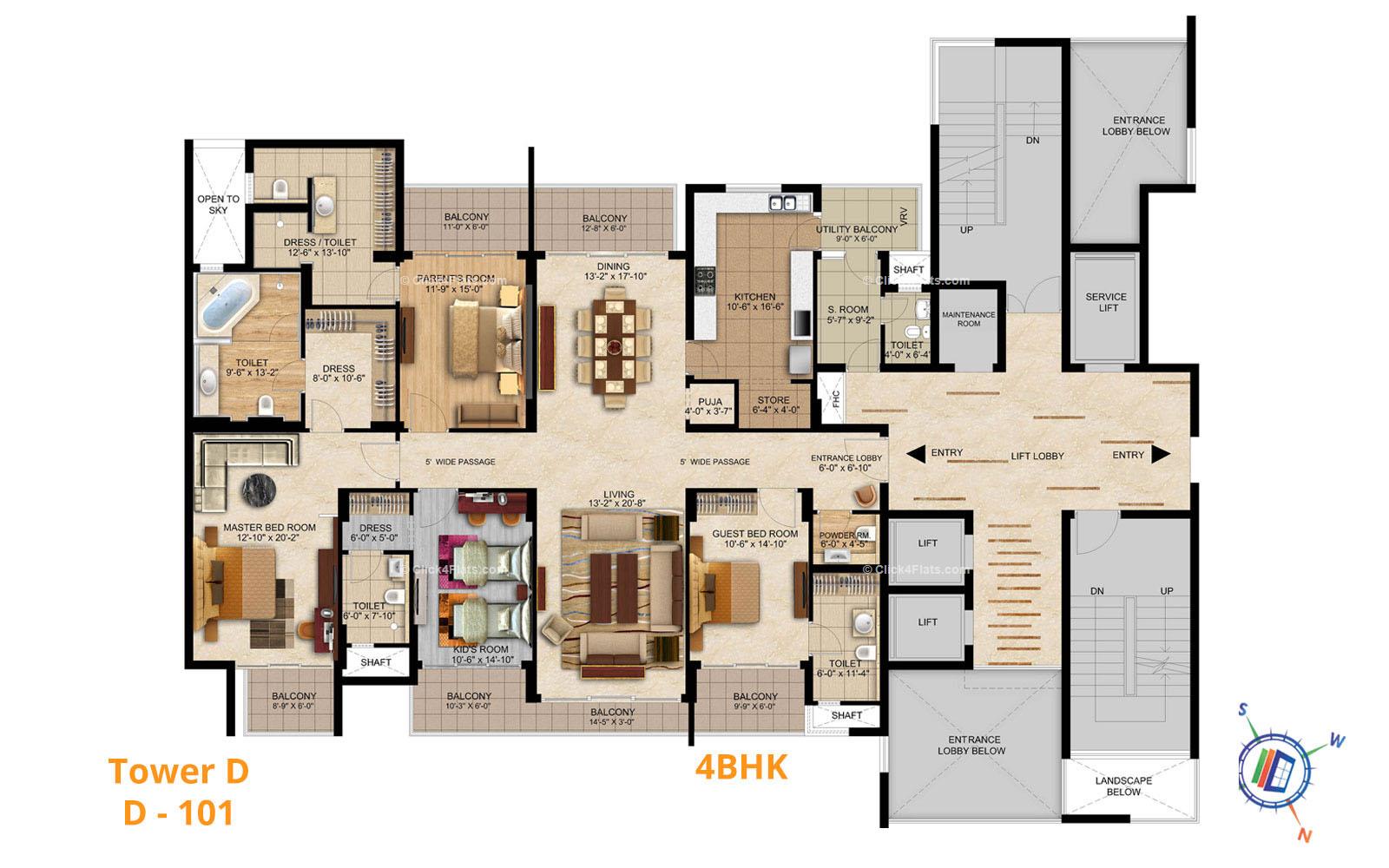 Jewel of India 4 BHK 3815 square feet