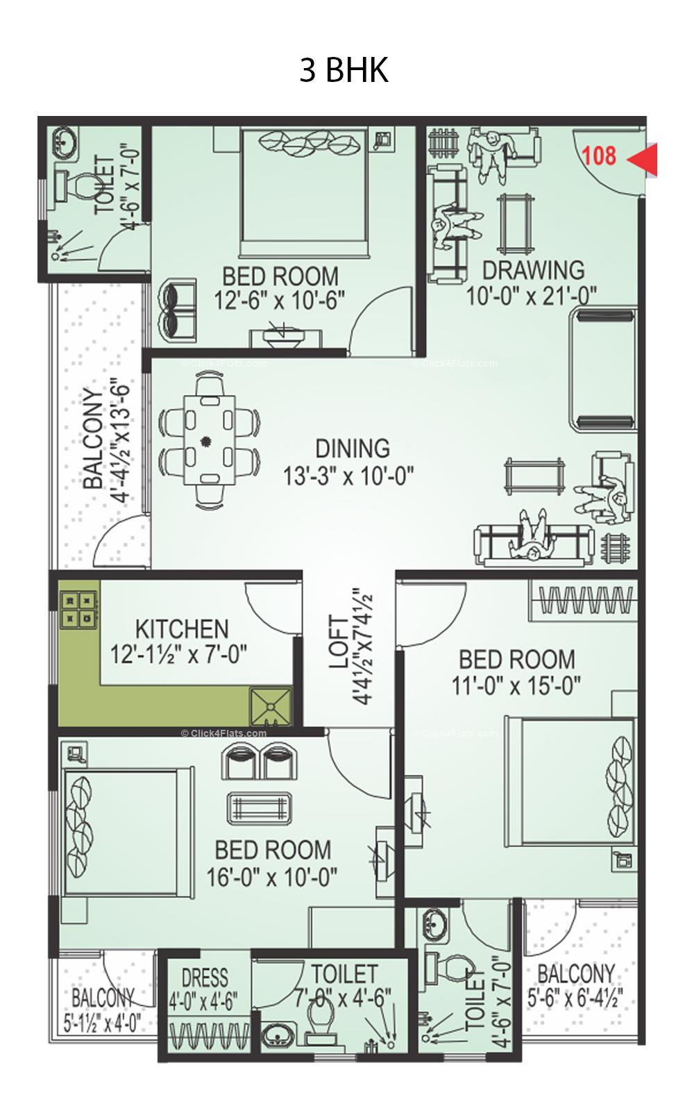 KarniKripa Homes 3 BHK 