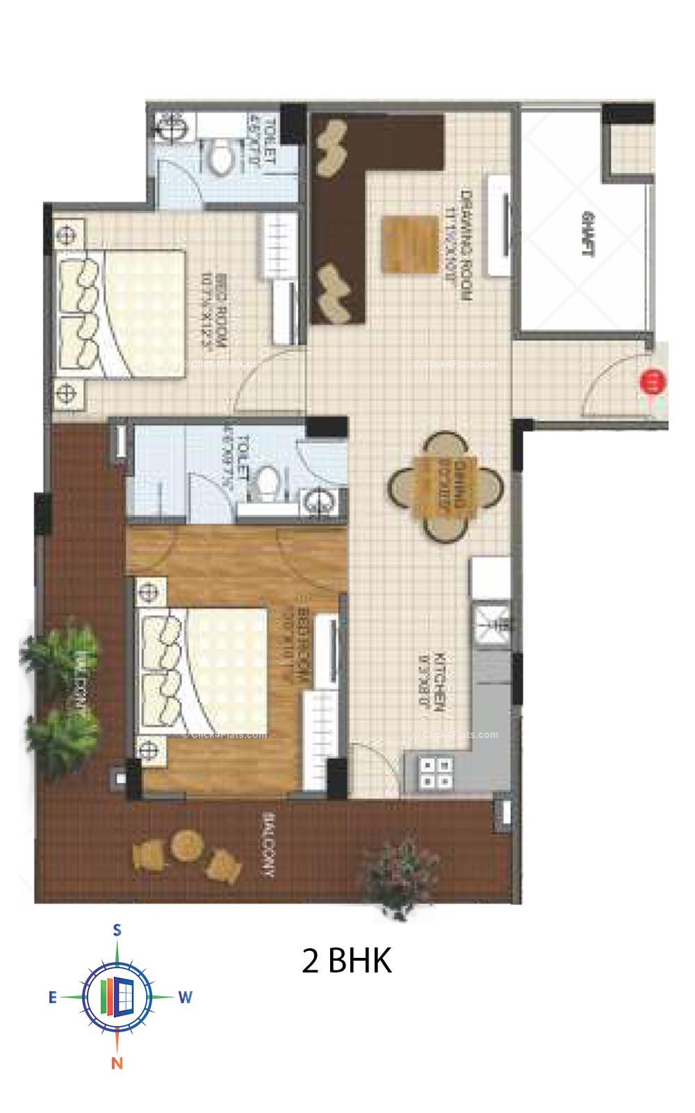 Kediaz Corporate Club 2 BHK 