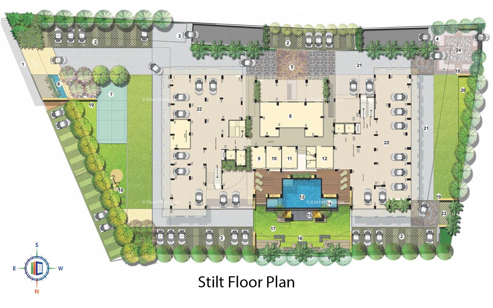 Kediaz Corporate Club Stilt Floor Plan